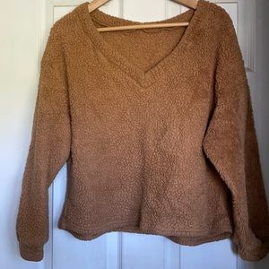 Teddy bear sweater, cozy for the holidays